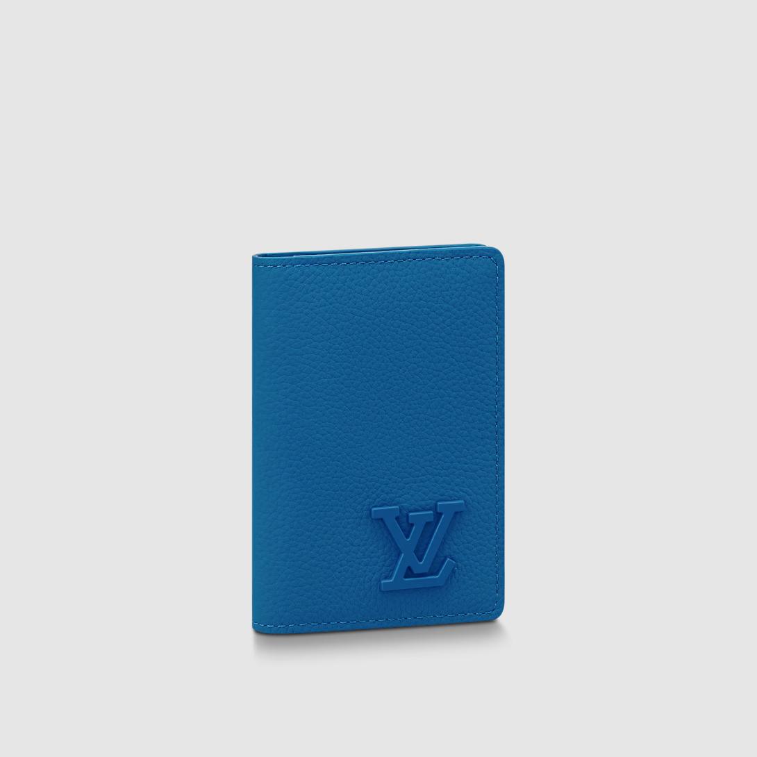 Ví Louis Vuitton Pocket Organizer Lv Aerogram Nam Xanh Da Trời